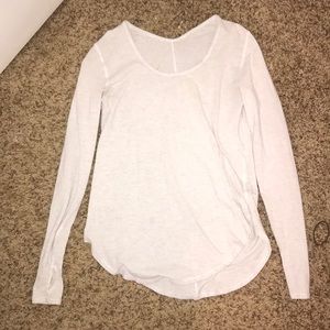 Long sleeve white lululemon top